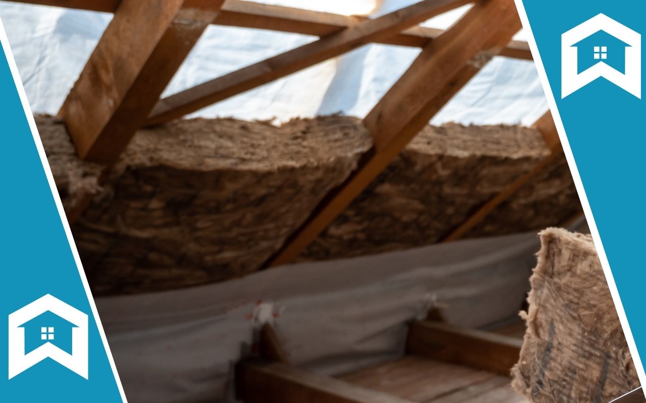 Attic insulation being installed to improve home comfort and energy efficiency.