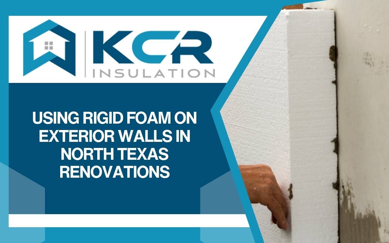 installation process of rigid foam exterior insulation on exterior walls